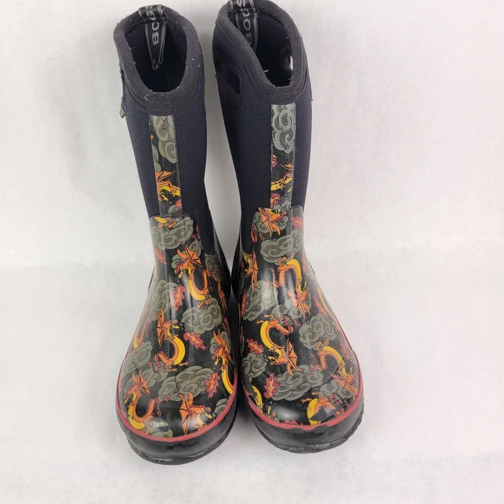 Bogs Kids‎ Classic High Dragon Rain Boots Waterproof Neoprene Outdoor